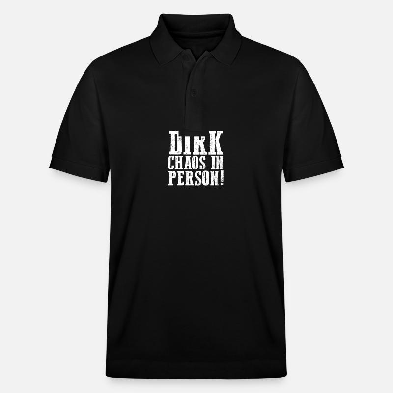 Vorname Dirk - Stanley/Stella Unisex Bio-Poloshirt PREPSTER - Schwarz