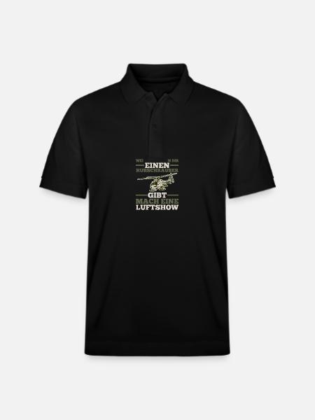 Pilot Helicopter Helicopter - Stanley/Stella Unisex Organic Polo Shirt PREPSTER - black