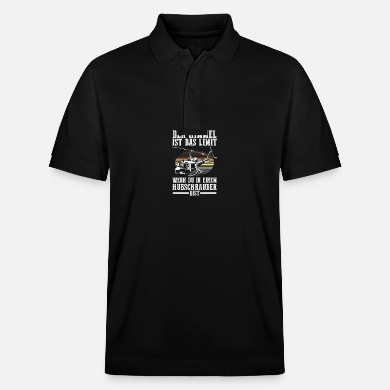 Pilot Helikopter Hubschrauber - Stanley/Stella Unisex Bio-Poloshirt PREPSTER - Schwarz