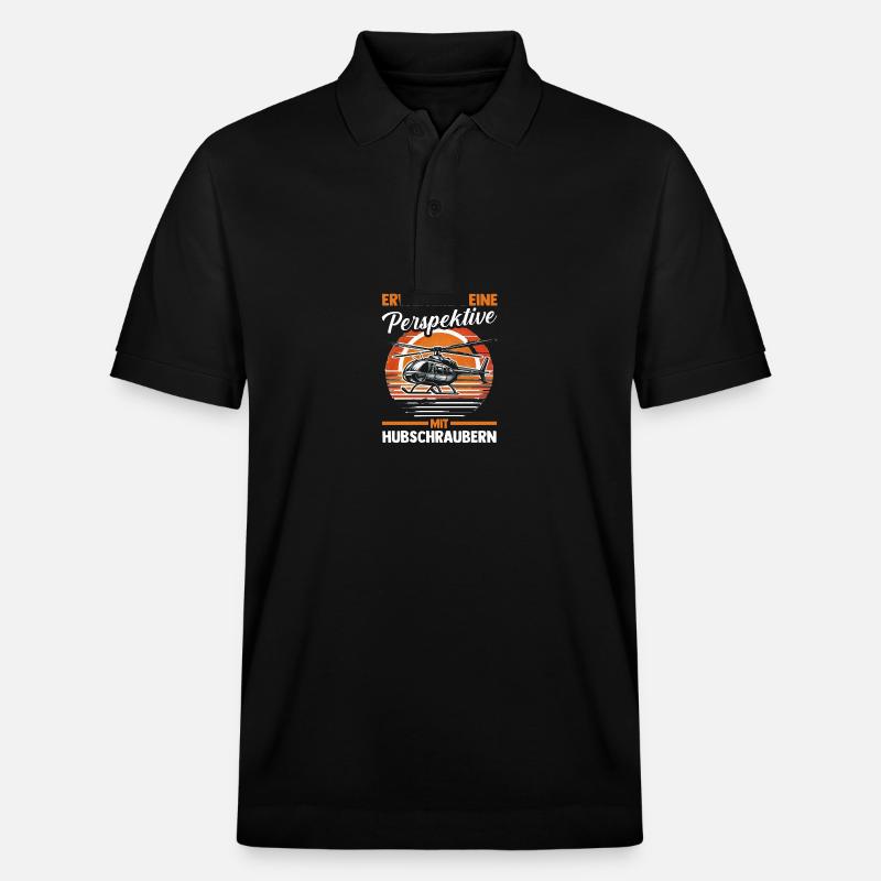 Pilote Hélicoptère Hélicoptère - Polo PREPSTER bio Stanley/Stella Unisexe - noir