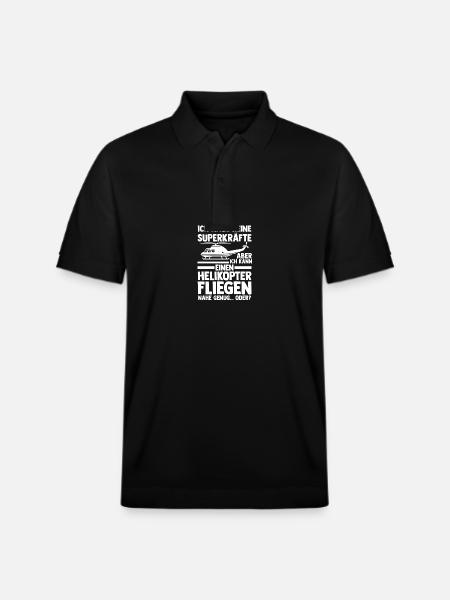 Pilot Helicopter Helicopter - Stanley/Stella Unisex Organic Polo Shirt PREPSTER - black