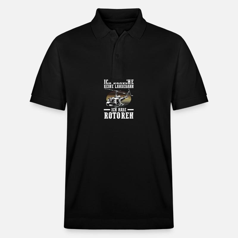 Pilote Hélicoptère Hélicoptère - Polo PREPSTER bio Stanley/Stella Unisexe - noir