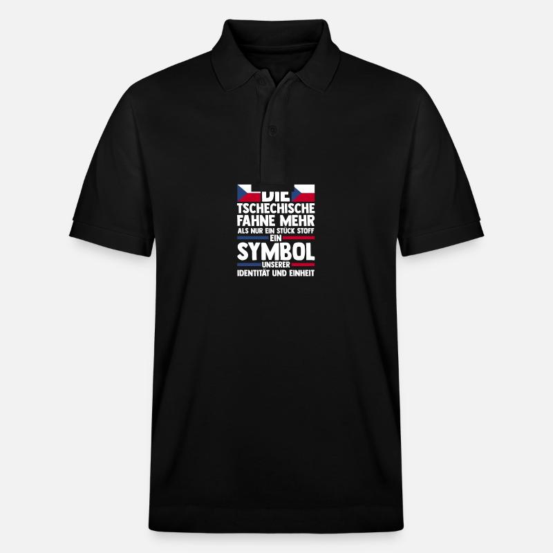 Tschechen Tschechisch Tschechien - Stanley/Stella Unisex Bio-Poloshirt PREPSTER - Schwarz