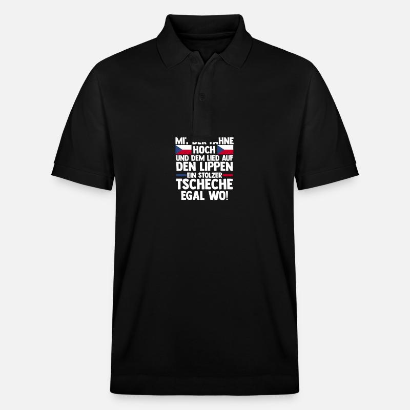 Tschechen Tschechisch Tschechien - Stanley/Stella Unisex Bio-Poloshirt PREPSTER - Schwarz