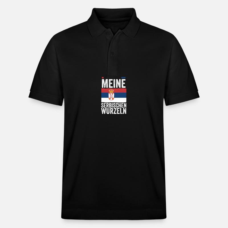 Serben Serbisch Serbien - Stanley/Stella Unisex Bio-Poloshirt PREPSTER - Schwarz