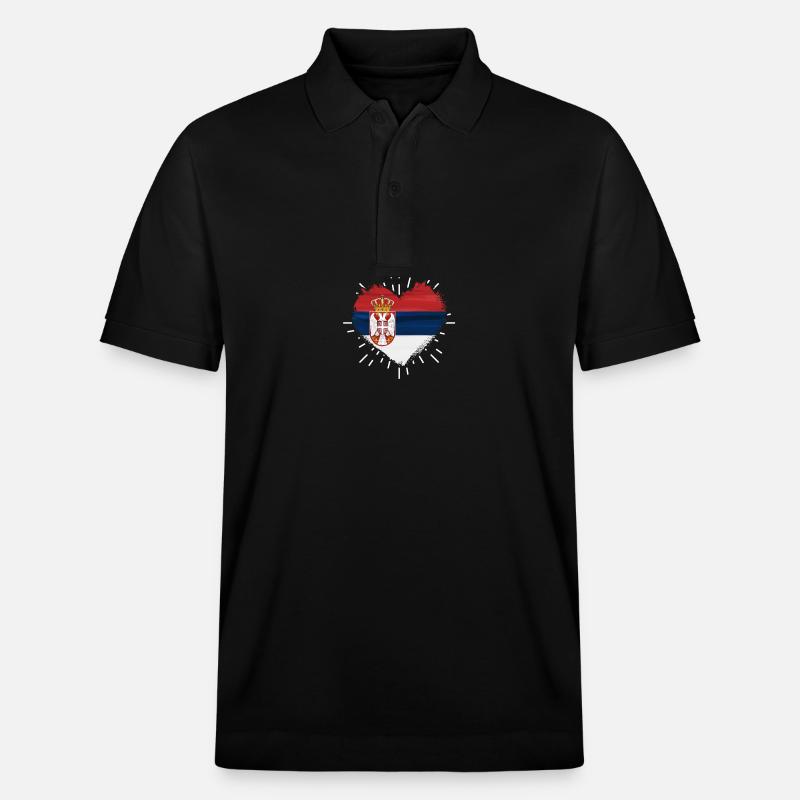 Serbe Serbe Serbie - Polo PREPSTER bio Stanley/Stella Unisexe - noir