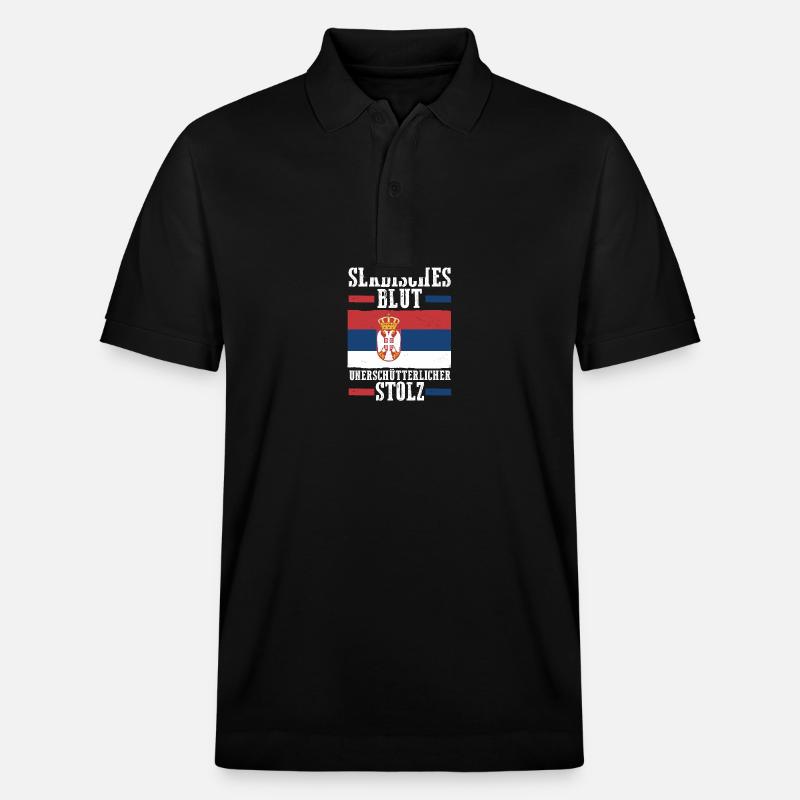 Serbe Serbe Serbie - Polo PREPSTER bio Stanley/Stella Unisexe - noir