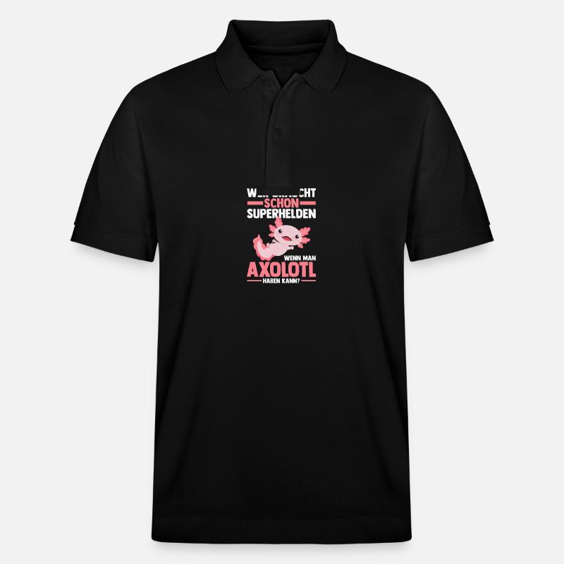 Axolotl - Polo PREPSTER bio Stanley/Stella Unisexe - noir