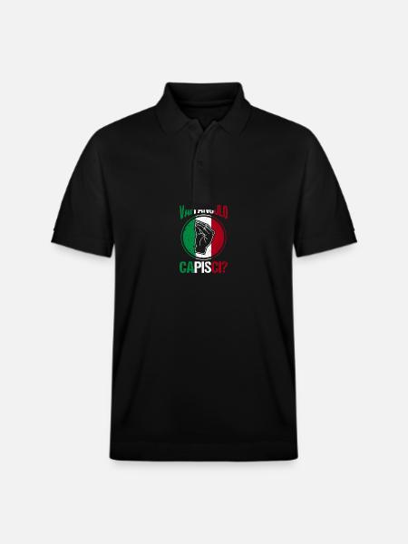 Italy Italian Capisci Vaffanculo - Stanley/Stella Unisex Organic Polo Shirt PREPSTER - black