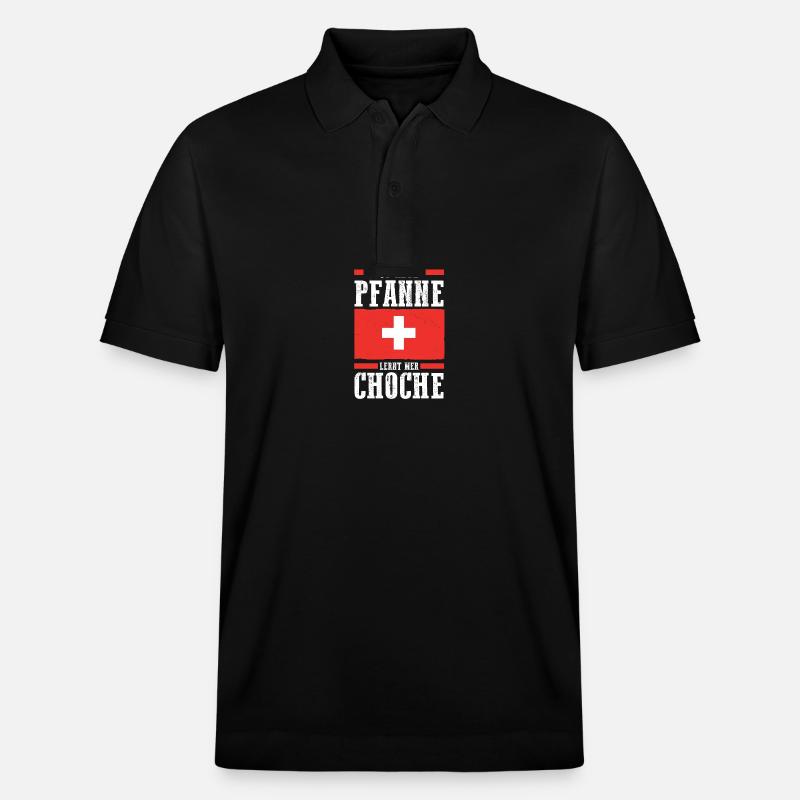 Schweizer Schweiz - Stanley/Stella Unisex Bio-Poloshirt PREPSTER - Schwarz