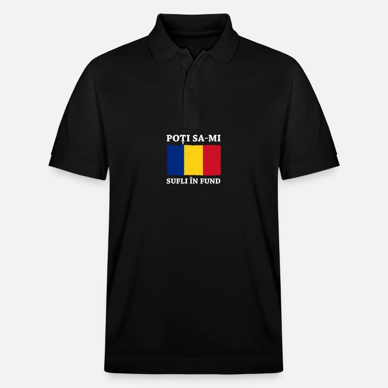 Rumänen Rumänien - Stanley/Stella Unisex Bio-Poloshirt PREPSTER - Schwarz