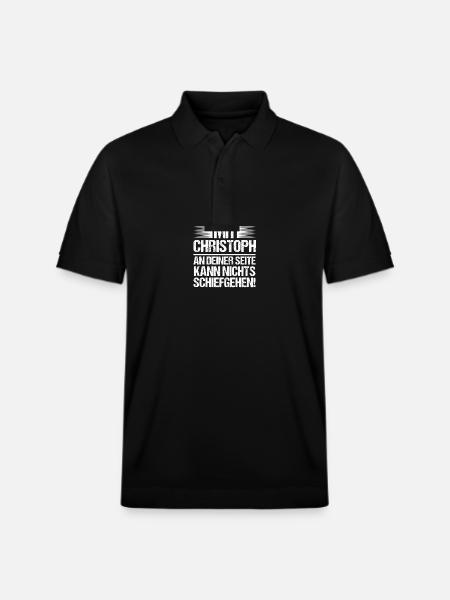 First name Chris Christoph - Stanley/Stella Unisex Organic Polo Shirt PREPSTER - black