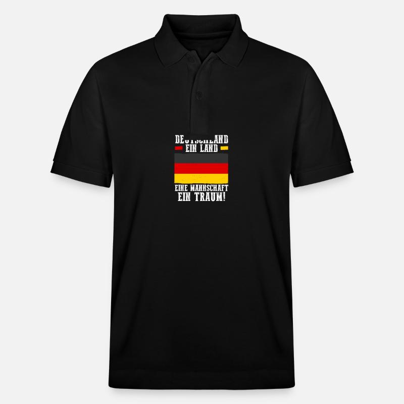 Deutscher Deutsch Deutschland - Stanley/Stella Unisex Bio-Poloshirt PREPSTER - Schwarz