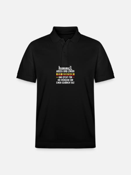 German German Germany - Stanley/Stella Unisex Organic Polo Shirt PREPSTER - black