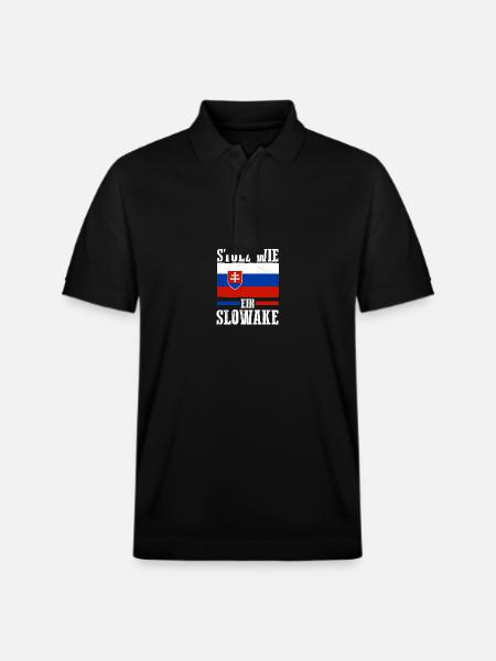 Slovakia Slovakia - Stanley/Stella Unisex Organic Polo Shirt PREPSTER - black