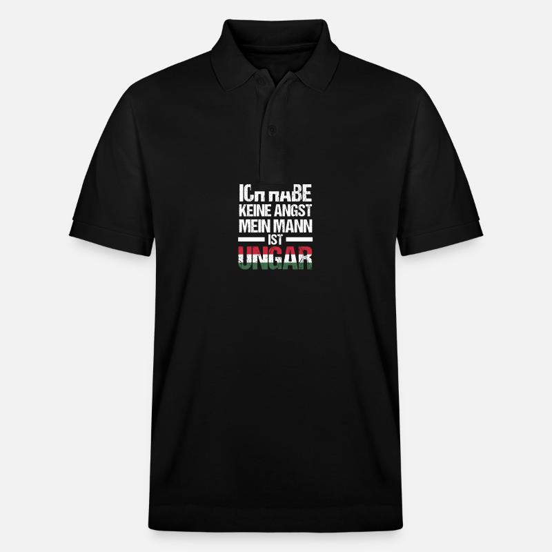 Magyars Hongrie - Polo PREPSTER bio Stanley/Stella Unisexe - noir