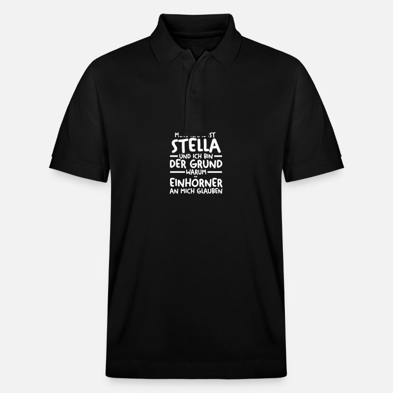 Vorname Stella - Stanley/Stella Unisex Bio-Poloshirt PREPSTER - Schwarz