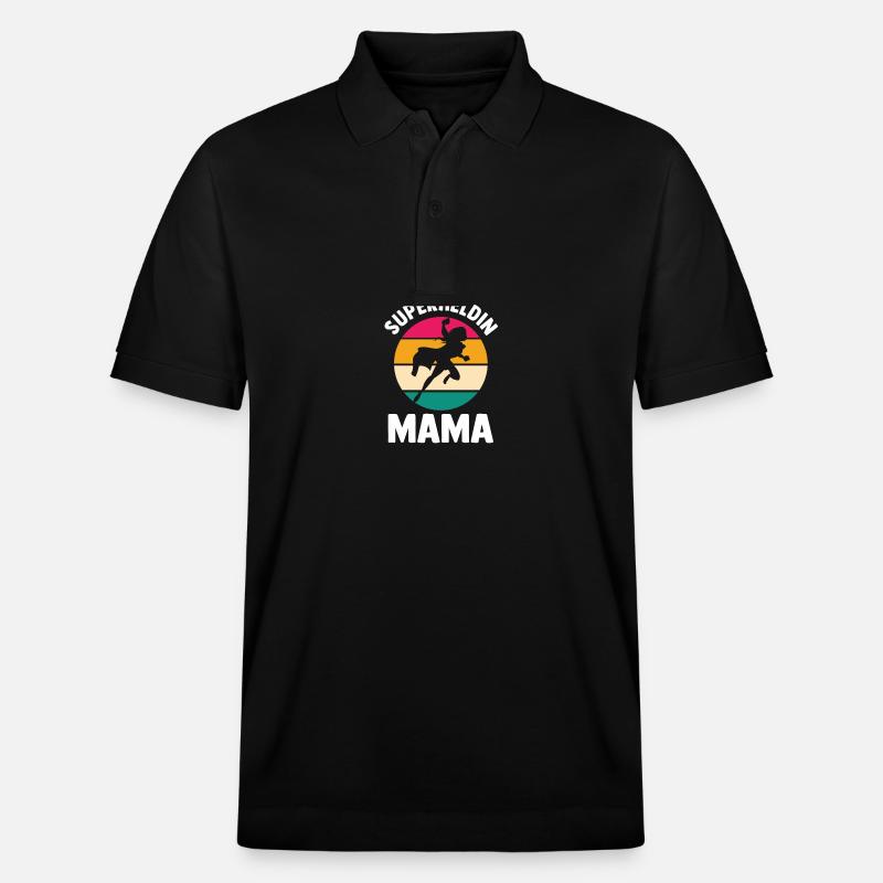 Maman Super-héroïne Maman - Polo PREPSTER bio Stanley/Stella Unisexe - noir