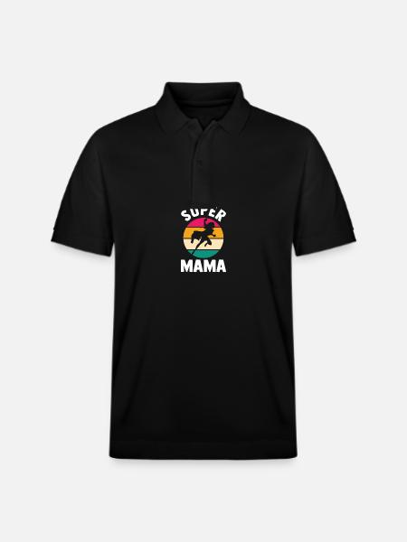 Mutter Superheldin Mama - Stanley/Stella Unisex Bio-Poloshirt PREPSTER - Schwarz