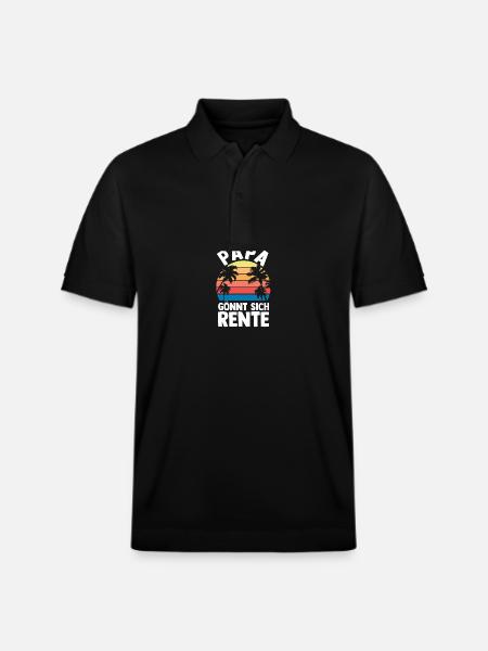 Vacation Vacationer Father Dad - Stanley/Stella Unisex Organic Polo Shirt PREPSTER - black