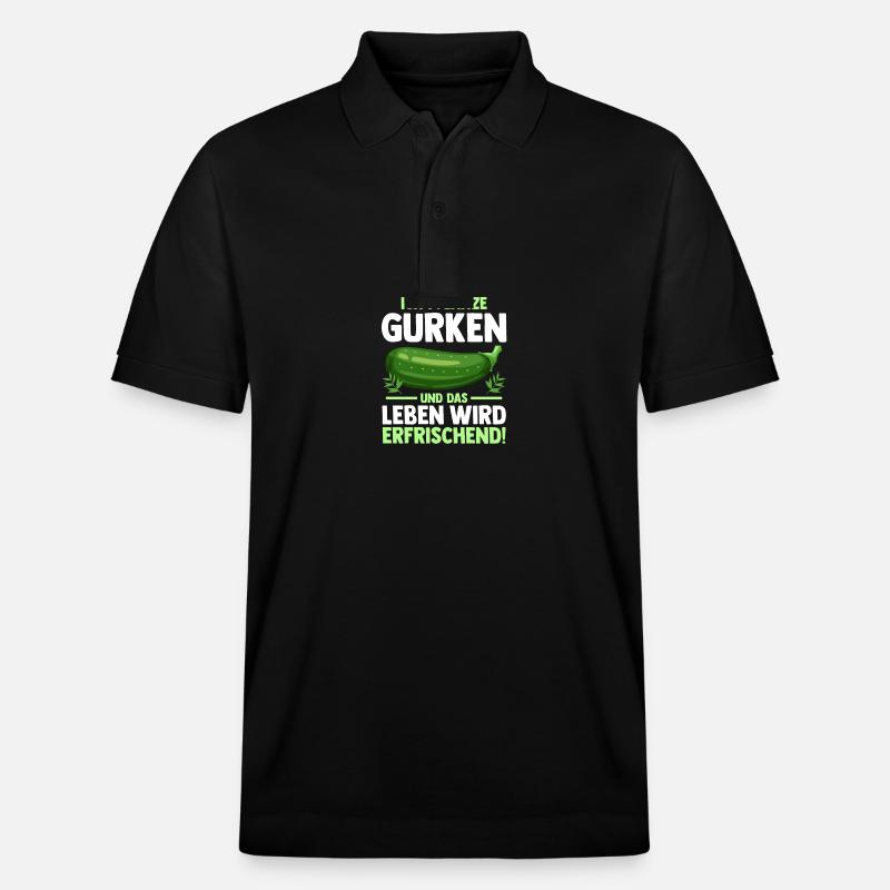Jardinier Concombre Jardin fermier - Polo PREPSTER bio Stanley/Stella Unisexe - noir