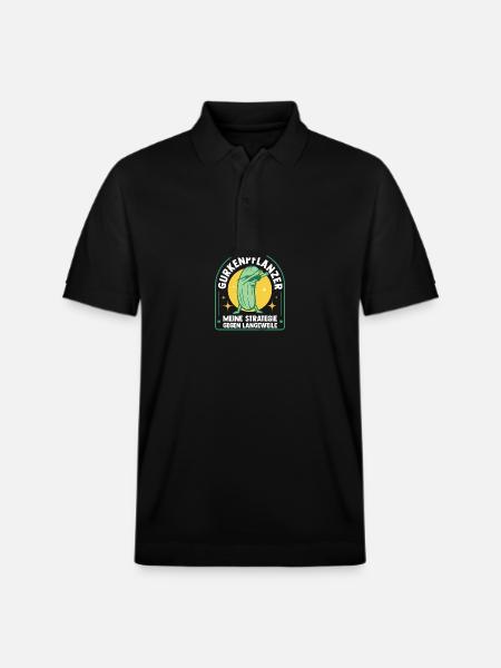 Gärtner Gurke Bauer Garten - Stanley/Stella Unisex Bio-Poloshirt PREPSTER - Schwarz