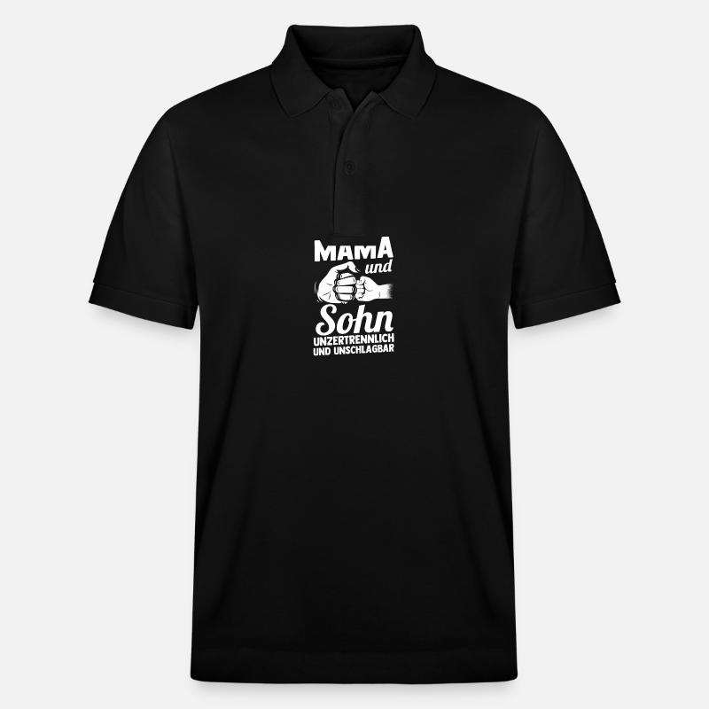 Maman et fils - Polo PREPSTER bio Stanley/Stella Unisexe - noir