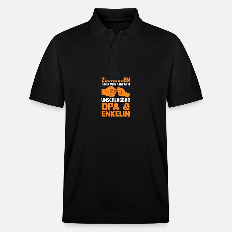 Papi et petit-fils - Polo PREPSTER bio Stanley/Stella Unisexe - noir