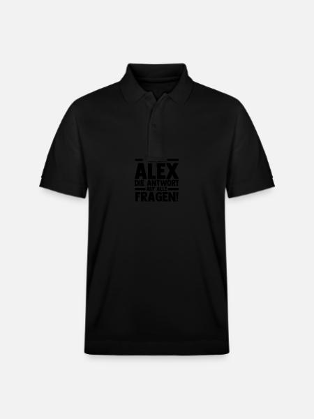 Alexander Alexandra Alexa Alex - Stanley/Stella Unisex Organic Polo Shirt PREPSTER - black