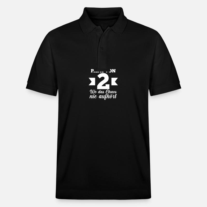 Papa Von 2 Kindern - Stanley/Stella Unisex Bio-Poloshirt PREPSTER - Schwarz
