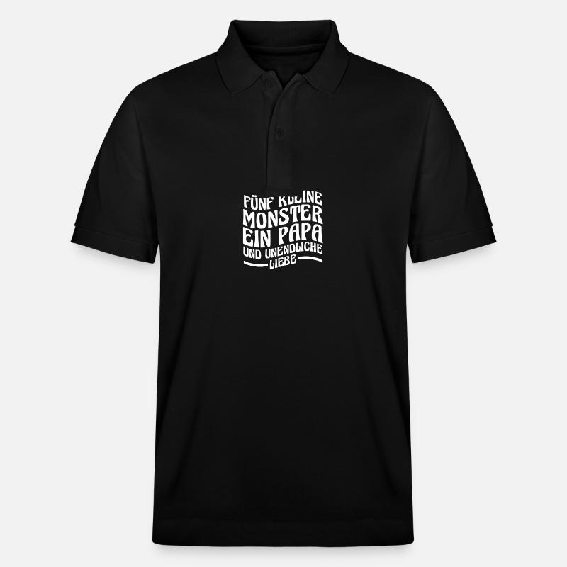 Papa de 5 enfants - Polo PREPSTER bio Stanley/Stella Unisexe - noir