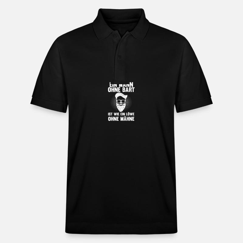 Bearded Bearded Beard - Stanley/Stella Unisex Organic Polo Shirt PREPSTER - black