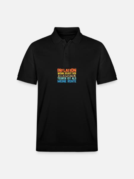 Pensioner Pension Inflation Retirement Pension - Stanley/Stella Unisex Organic Polo Shirt PREPSTER - black