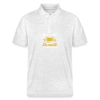 Master Electrician Electrical Engineer Electrician - Stanley/Stella Unisex Organic Polo Shirt PREPSTER - heather white - Front - Roxy (174cm) & Andy (188cm)