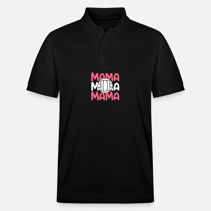 Handballer Mama Mutter Handball - Stanley/Stella Unisex Bio-Poloshirt PREPSTER - Schwarz