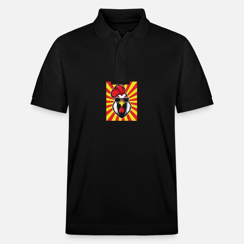 Poulet Coq - Polo PREPSTER bio Stanley/Stella Unisexe - noir