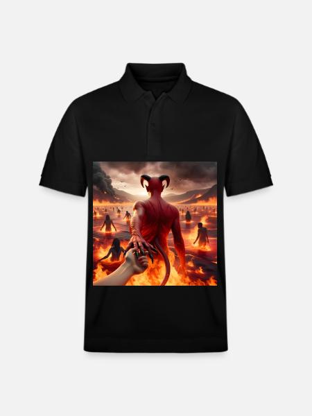 Follow Me to the Abyss - Infernal Devil's Pact #18 - Stanley/Stella Unisex Organic Polo Shirt PREPSTER - black