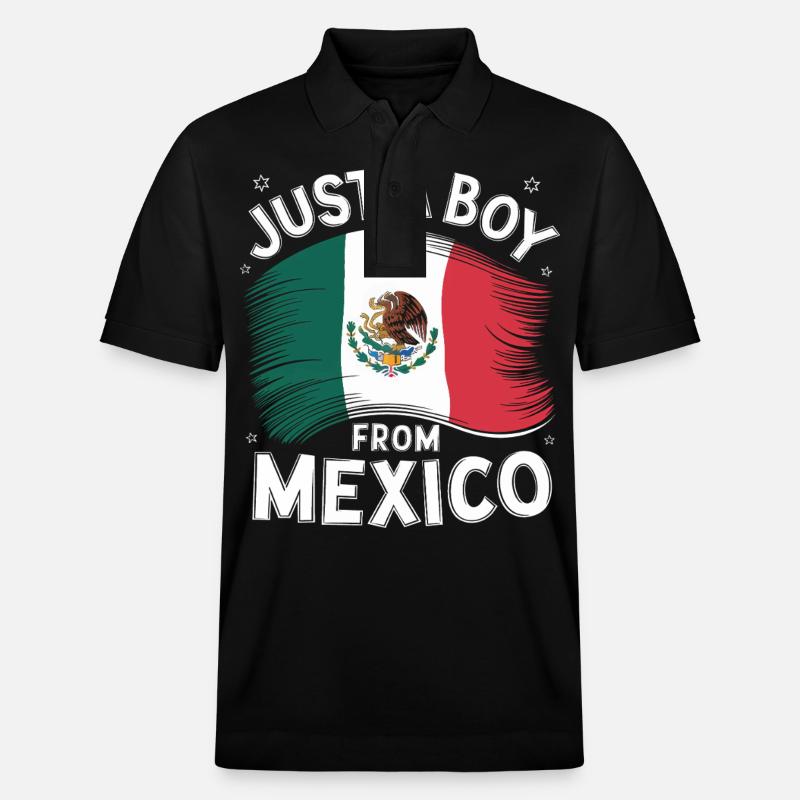 Mexique Mexique Mexicain Espagnol - Polo PREPSTER bio Stanley/Stella Unisexe - noir