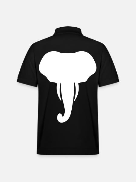 Cool Elephant Head Gift - Stanley/Stella Unisex Organic Polo Shirt PREPSTER - black