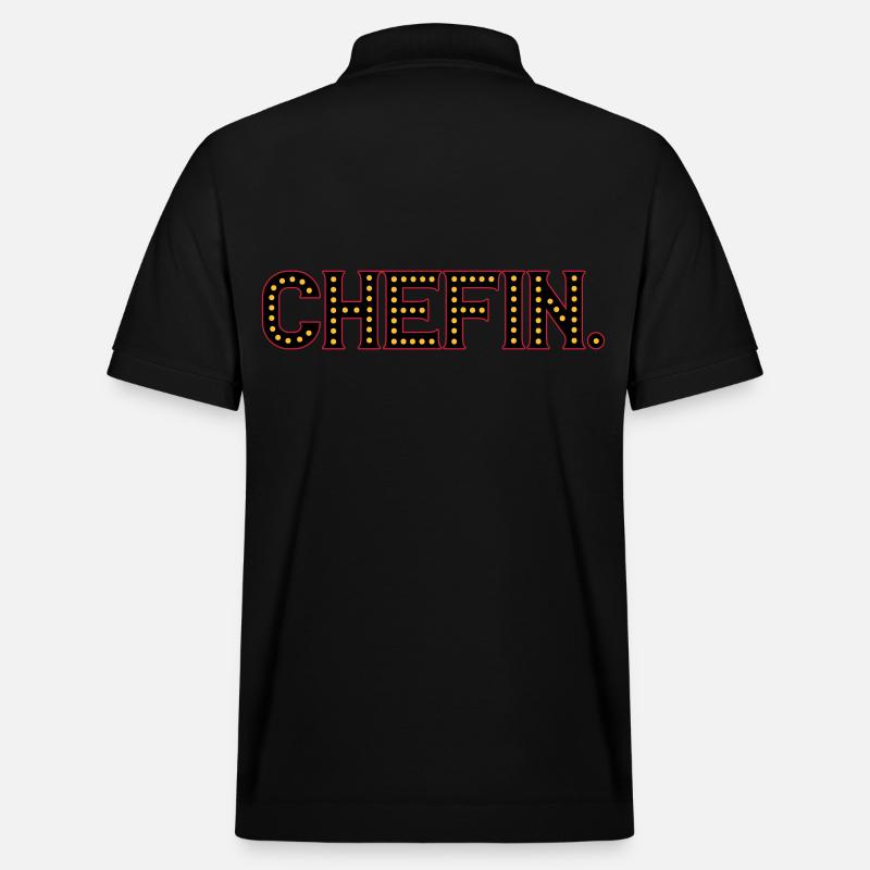 Chefin | Farben änderbar - Stanley/Stella Unisex Organic Polo Shirt PREPSTER - black
