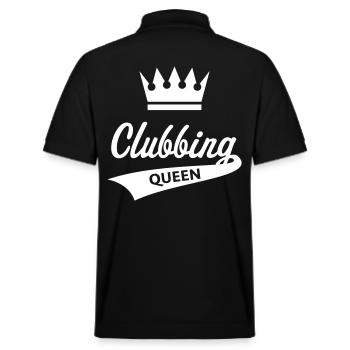Clubbing Queen (Fête / Célébration / Danse / Blanc) - Polo PREPSTER bio Stanley/Stella Unisexe - noir - Dos - Andy (188cm)