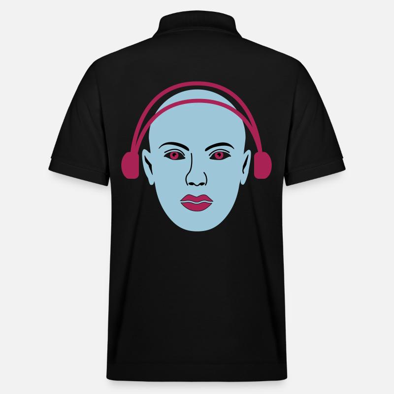 Alien hört Musik - Stanley/Stella Unisex Bio-Poloshirt PREPSTER - Schwarz