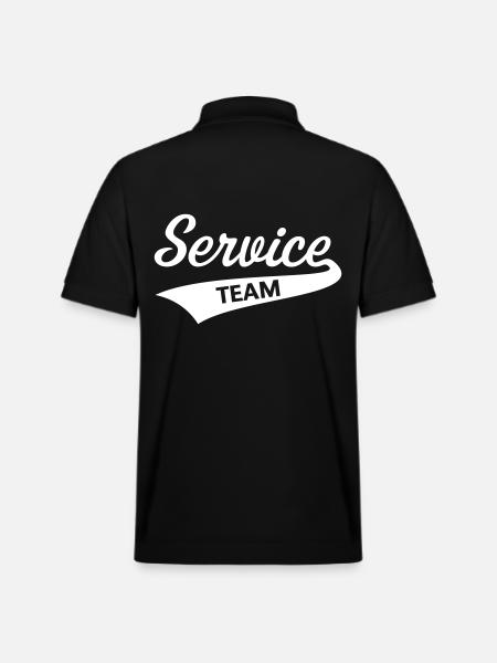 Service Team (Workwear / White) - Stanley/Stella Unisex Organic Polo Shirt PREPSTER - black