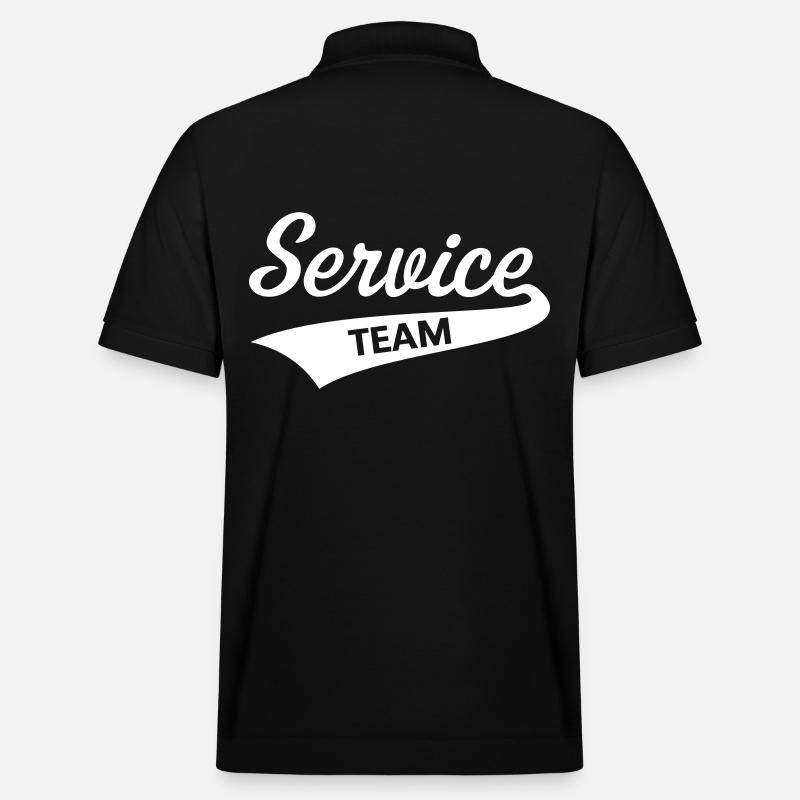 Service Team (Berufskleidung / White) - Stanley/Stella Unisex Bio-Poloshirt PREPSTER - Schwarz