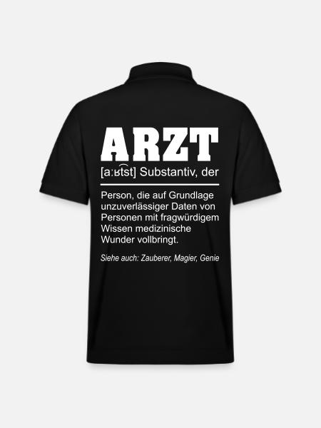 Arzt Definition Beruf lustig - Stanley/Stella Unisex Bio-Poloshirt PREPSTER - Schwarz