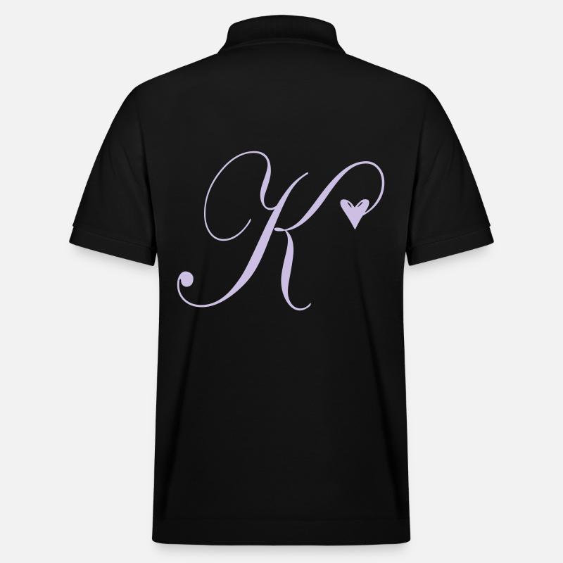 Monogramm K Herz Ranke - Stanley/Stella Unisex Bio-Poloshirt PREPSTER - Schwarz