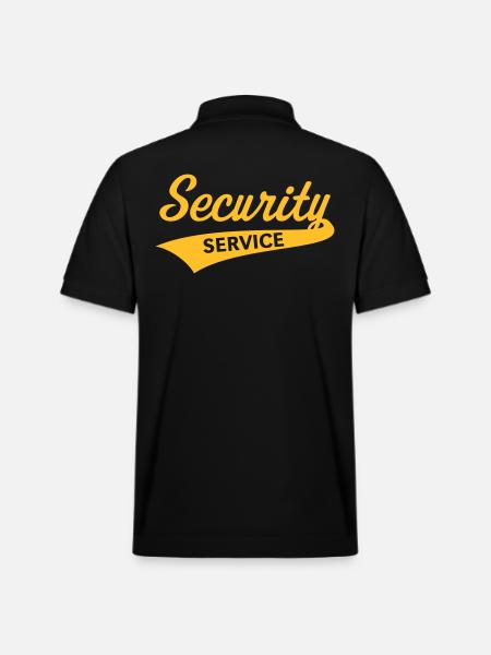 Security Service Lettering (Team) - Stanley/Stella Unisex Organic Polo Shirt PREPSTER - black