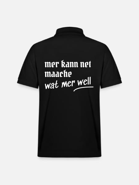 Cool saying in Kölsch - Stanley/Stella Unisex Organic Polo Shirt PREPSTER - black