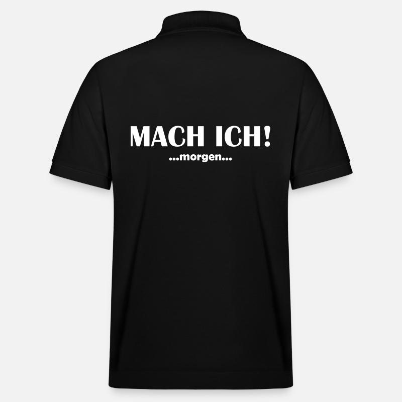 Mach ich morgen - Stanley/Stella Unisex Bio-Poloshirt PREPSTER - Schwarz