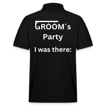 Groom ́s Party - J’y étais - JGA mit Galgen - Polo PREPSTER bio Stanley/Stella Unisexe - noir - Dos - Andy (188cm)